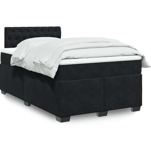 vidaXL Krevet box spring s madracem crni 120 x 190 cm bar&scaron;unasti Cijene