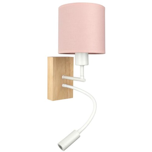 Brilagi LED fleksibilna lampa BOBO WOOD 1xE27/25W/230V + LED/3W hrast/bela/ružičasta Slike