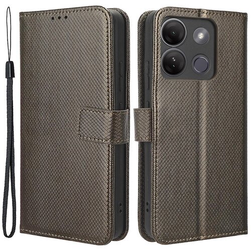 INORCO Ovitek za telefon z diamantno teksturo Infinix Smart 7 Plus, PU usnjeno stojalo, ovitek za telefon, denarnica, (22033202) Slike