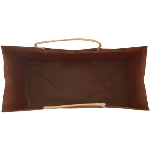  Papirnate vrećice 250 kom s ručkama smeđe 26x12x35 cm Slike