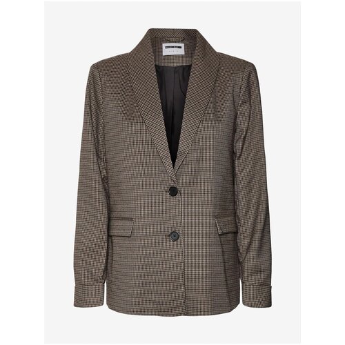 Noisy May Brown Plaid Jacket Sandy - Women Slike