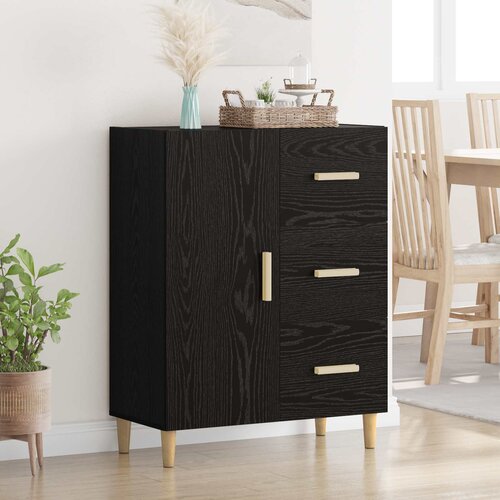  Kreveta Crni hrast 34 x 69.5 x 90 cm Konstruirano drvo Cene