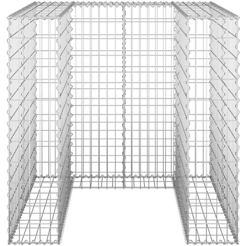 VidaXL Gabionski zid za kantu od pocinčanog čelika 110 x 100 x 110 cm Slike