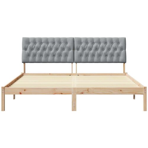  Krevetni okvir s tapiciranim uzglavljem Smeđa 180 x 200 cm Slike