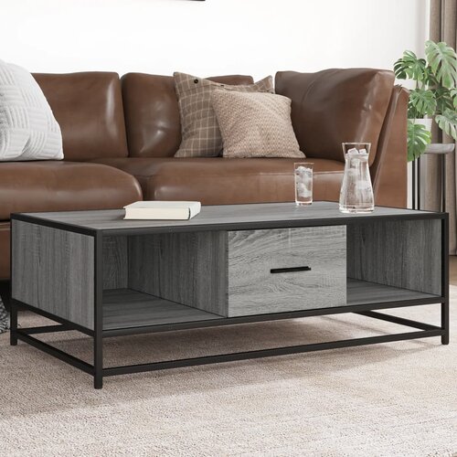 Stolić za kavu boja hrasta sonome 100x57x35 cm od drva i metala Cene