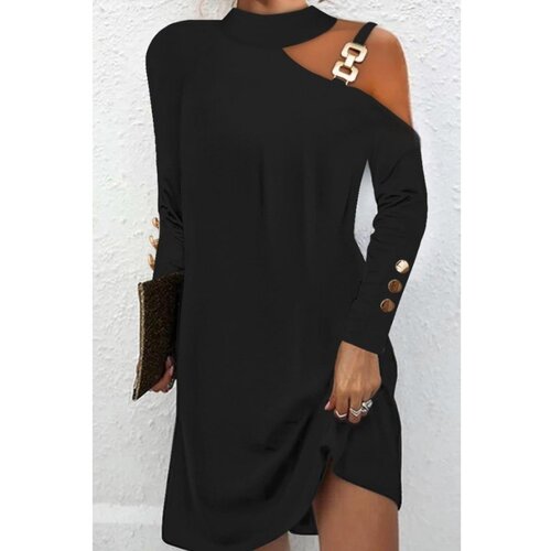 Fenzy Mini Haljina Sa Metalik Detaljem, Crna Cijene