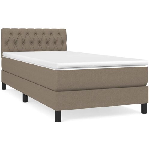 Maison Chic Box spring postelja - Vzmetna postelja z vzmetnico taupe 90x190 cm blago SL364, (21889798) Slike