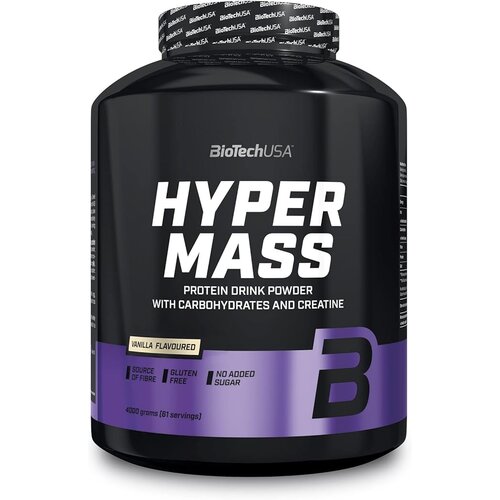 Biotechusa hyper mass 4000g - proteinski gainer za brzu masu - kuki krem 1kg Slike