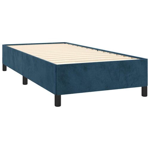 Box spring krevet s madracem tamnoplavi 80 x 200 cm bar&amp;scaron;unasti Slike