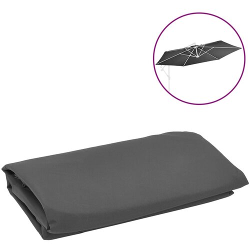vidaXL Nadomestna tkanina za senčnik antracitna 350 cm Cene