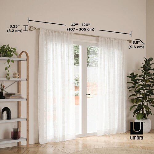 Umbra Pro&amp;scaron;iriva karni&amp;scaron;a od nehrđajućeg čelika 107 - 305 cm Loop &amp;ndash; Slike