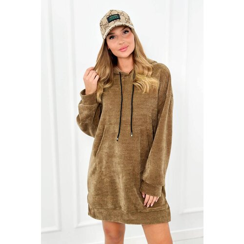 Kesi Corduroy dress with Camel hood Slike