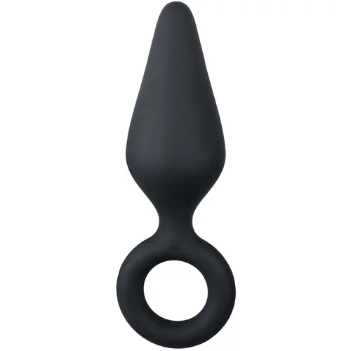 EasyToys - Anal Collection Črn analni čep z obročkom - majhen