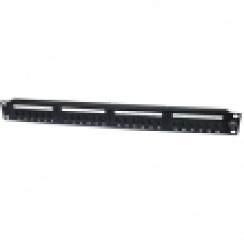 Patch panel 19"/0.5U sa 24 RJ-45 STP kat. 6A Shielded, ušteda prostora u reku 50%, dual Krone LSA & 110 IDC reglete, držač kablova sa zadnje strane sa buksnom za uzemljenje (SP6A-24-0.5U) Cene