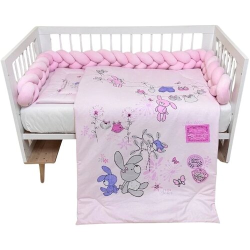 Baby Textil Textil komplet posteljina 4u1 Roze Zeka Slike