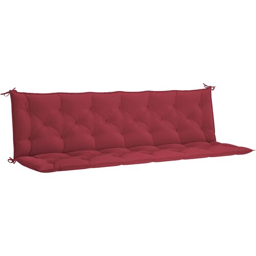  Jastuk za vrtnu klupu boja vina 200x(50+50)x7 cm tkanina Oxford Slike