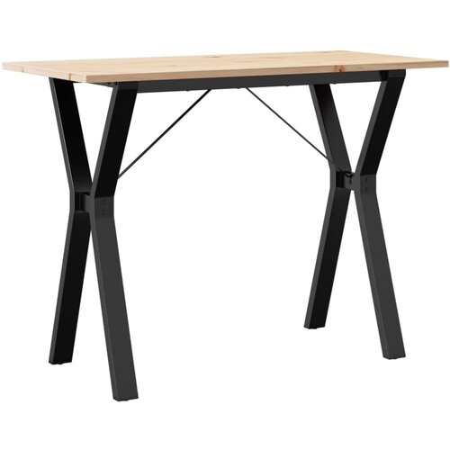  Blagovaonski stol Y-oblika 100x50x75 cm od borovine i čelik Slike