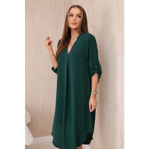 Kesi Włoski V-neck dress dark green Slike