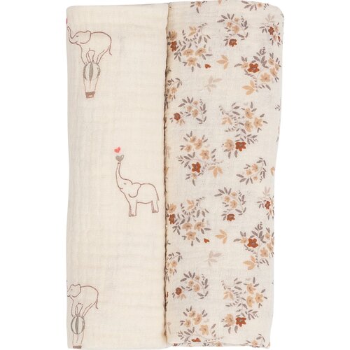 Bubaba by FreeON tetra plenica muslin 2/1, beige slonček, 70 x 70 cm beige Slike