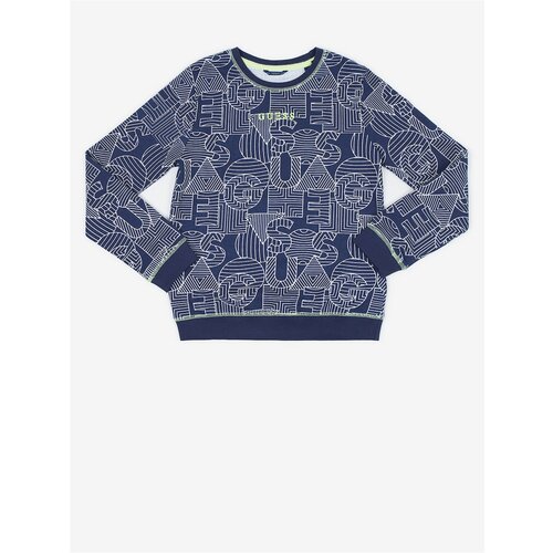 Guess Dark Blue Kids Patterned Long Sleeve T-Shirt - Girls Slike