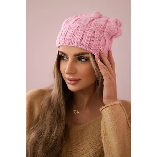  Cap with fleece Iwona K221 pink