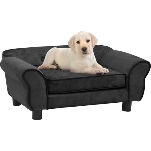VidaXL Sofa za pse tamnosiva 72 x 45 x 30 cm pli&amp;scaron;ana Slike
