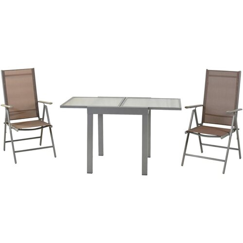 Gardenson Vrtni Set Amalfi, 3-Delno, Rjavosiva Slike
