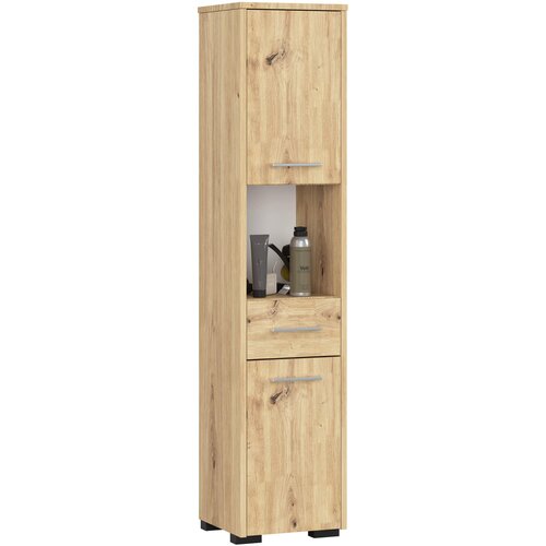 AKORD Fin Visoka Kopalniška Omara, 2 Vrata, 1 Predal In 1 Odprt Predel, Hrast Artisan, (5000332654) Cene