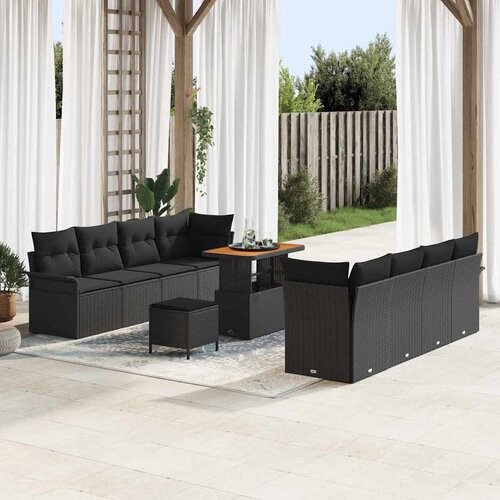  Sjedeća garnitura za vrt s jastukom Crna 90 x 55 x 71 cm Cene