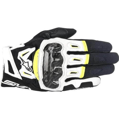 Alpinestars SMX-2 Air Carbon V2 Gloves Black/White/Yellow Fluo XL Rukavice