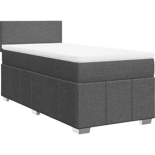 Maison Chic Box spring postelja - Vzmetna postelja z vzmetnico temno siva 90x190 cm blago SL5046, (21902078) Cene