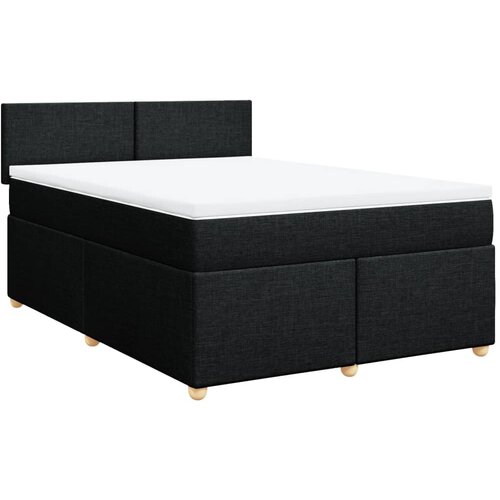 Maison Chic Box spring posteljni - Vzmetna postelja z vzmetnico črn 140x190 cm blago SL5410, (21886845) Cene