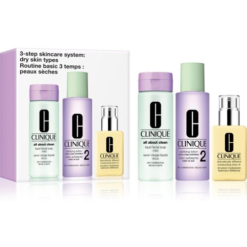 Clinique 3 Steps Skincare Systeme Dry Skin Types poklon set za suho lice Slike