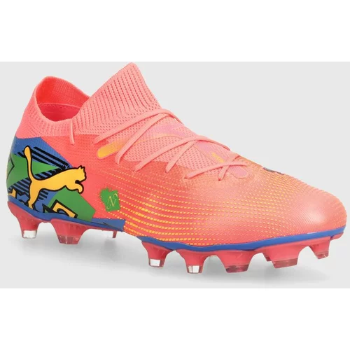 Puma Nogometni čevlji korki Futura 7 Match roza barva, 107840