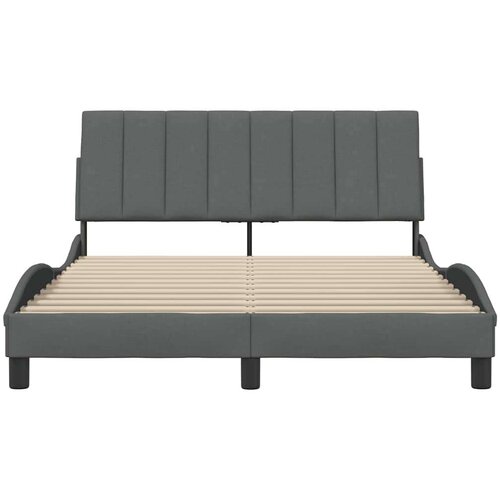 VidaXL Okvir kreveta bez madraca tamnosivi 120 x 200 cm od tkanine Slike