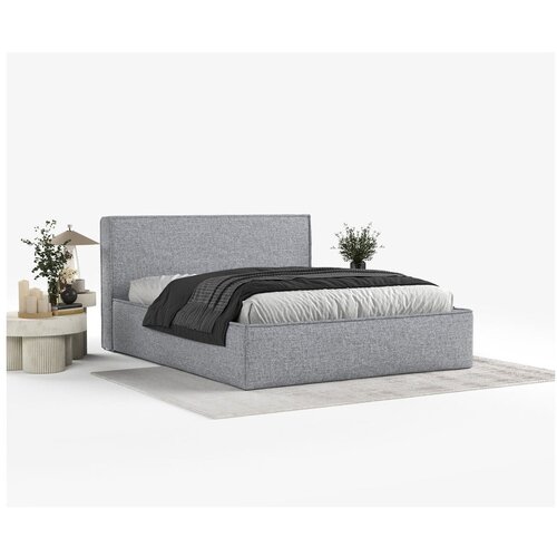 Maison de R&amp;ecirc;ve Siva oblazinjena zakonska postelja s prostorom za shranjevanje z letvenim dnom 180x200 cm Lounge L &amp;ndash; Slike