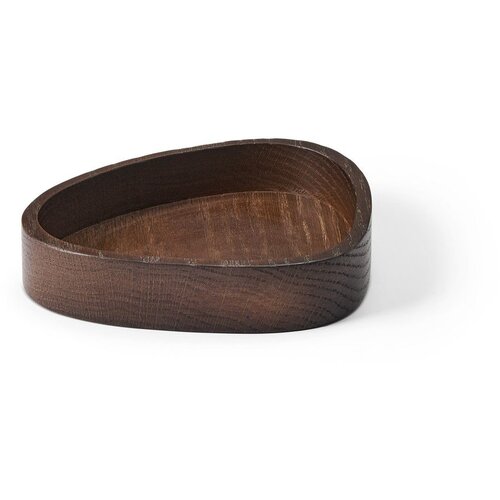 LIND DNA Rjava dekorativna lesena škatla za shranjevanje 14x12,5x3 cm Curve S – Cene