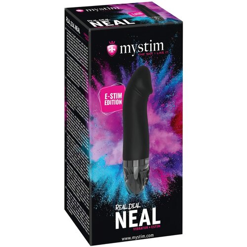 Mystim Real Deal Neal E-Stim - električni vibrator za polnjenje penisa (črn) Cene