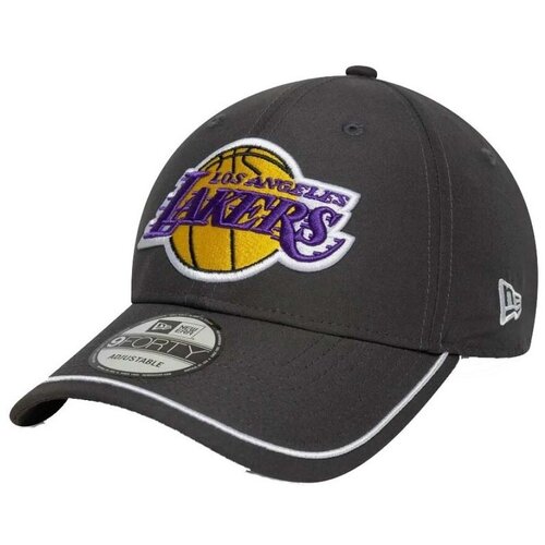 New Era LA LAKERS NBA PIPING DARK GREY 9FORTY Siva Slike