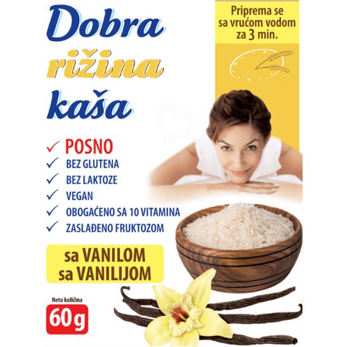 Dobra zobena ka&amp;scaron;a Dobra rižina ka&amp;scaron;a 60g sa aromom vanilije Slike