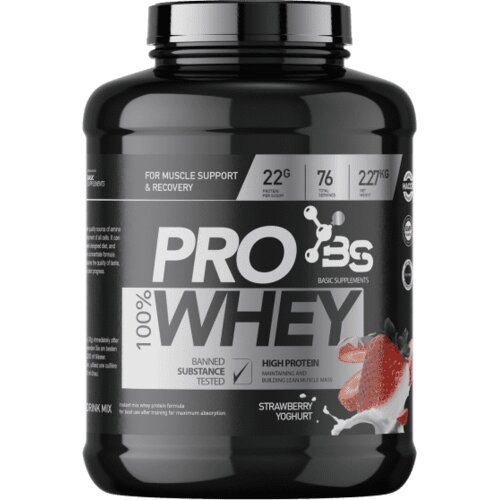 Basic Supplements Whey Protein Pro, Jagoda, 2.27kg Cene