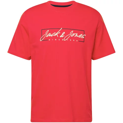 Jack & Jones Majica 'ZURI' crvena / crna / bijela