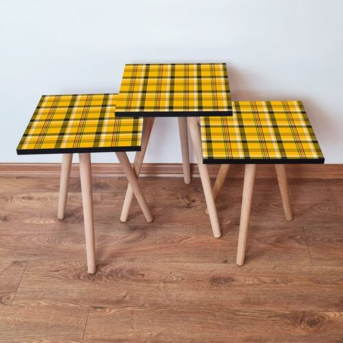 Hanah home Set 3 stočića 3Shp336 Mustard Cene