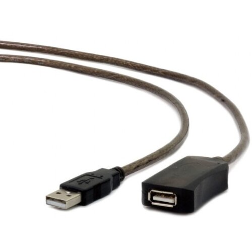 Gembird UAE-01-10M USB 2.0 active extension cable, black color, bulk package, 10m kabal Cene