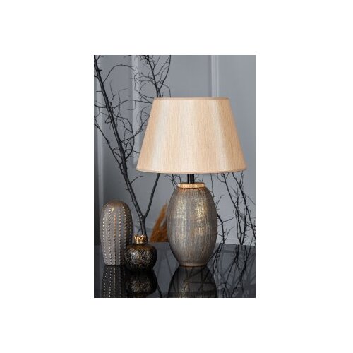 Opviq Stolna lampa BLUE zlatno/ smeđa , metal/ platno , visina 48 cm, promjer 30 cm, E27 60 W, TM169 Slike