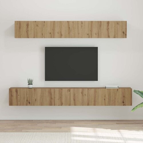 VidaXL Set TV stalka 5 pcs hrast artisan 80 x 30 x 30 cm Srednja Slike