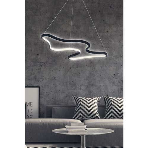 Opviq artisan - black body, white light black chandelier Slike