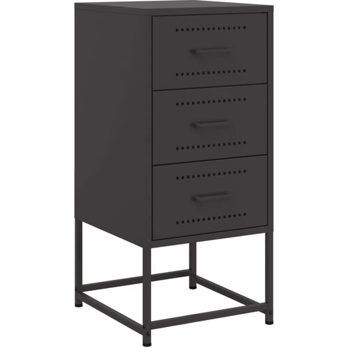 Maison Chic Nočna omarica - Nočna miza črna 36x39x78 cm jeklo, (21688666) Slike