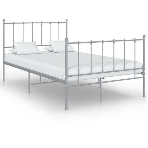 VidaXL Posteljni okvir siv kovinski 120x200 cm, (20643077) Slike