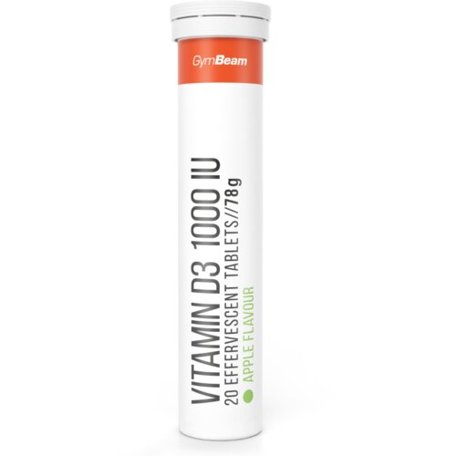 GymBeam Vitamin D3 1000 IU šumeće tablete zelena jabuka Cene